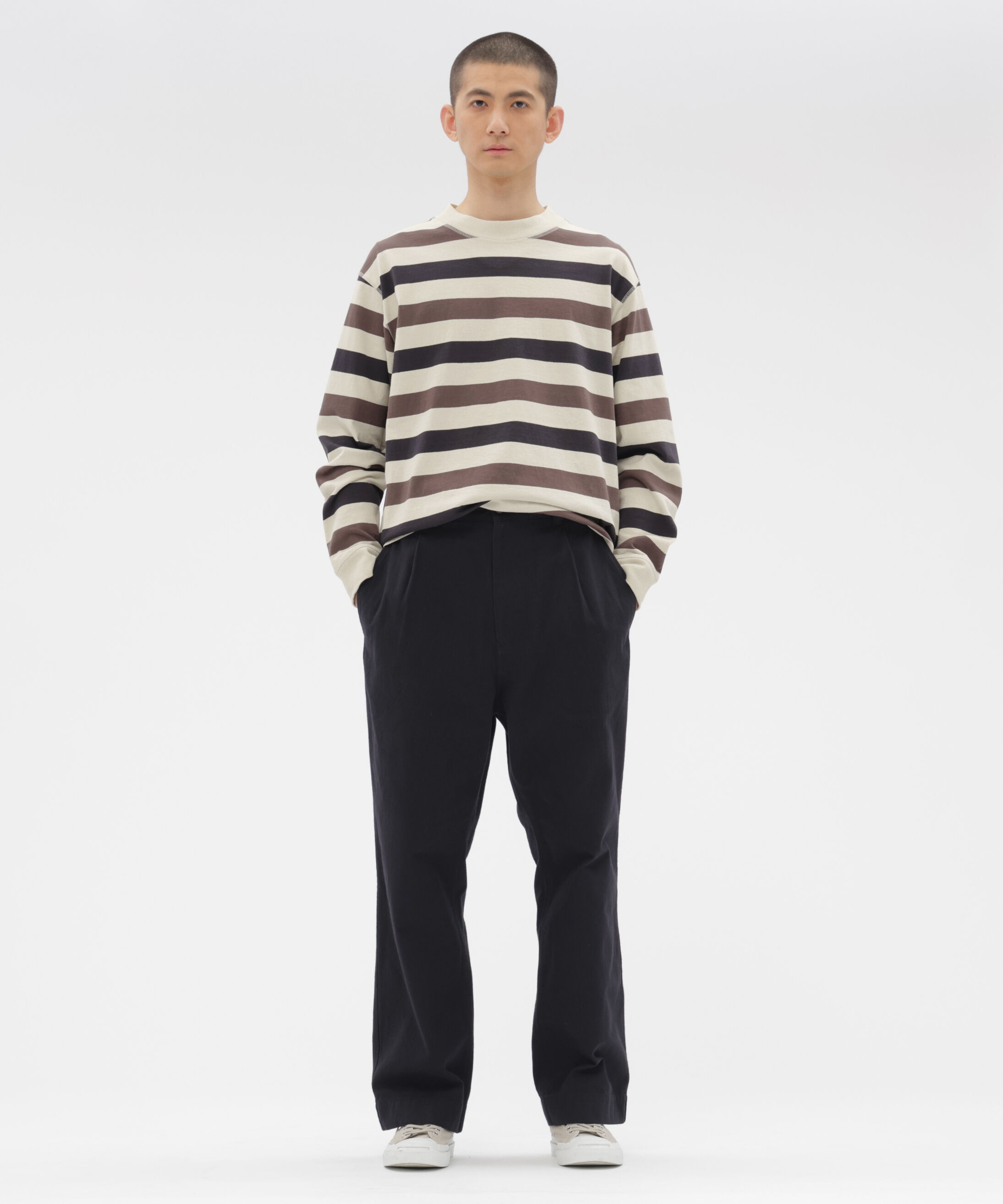 MHL.「THREE COLOUR BLOCK STRIPE TOP」|Tシャツ・カットソー|