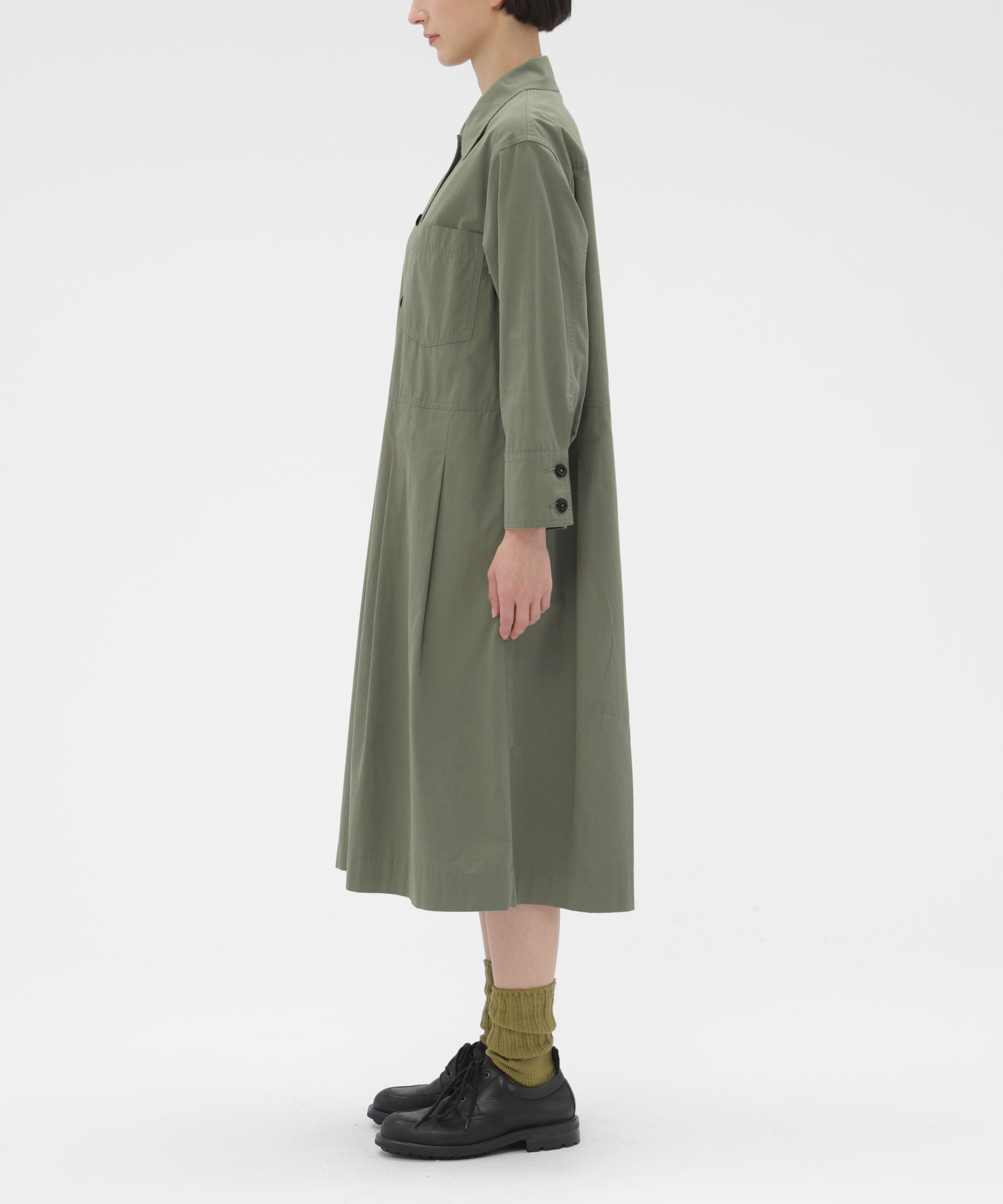 MHL.「COTTON CUPRA PLAINWEAVE DRESS」|ワンピース|