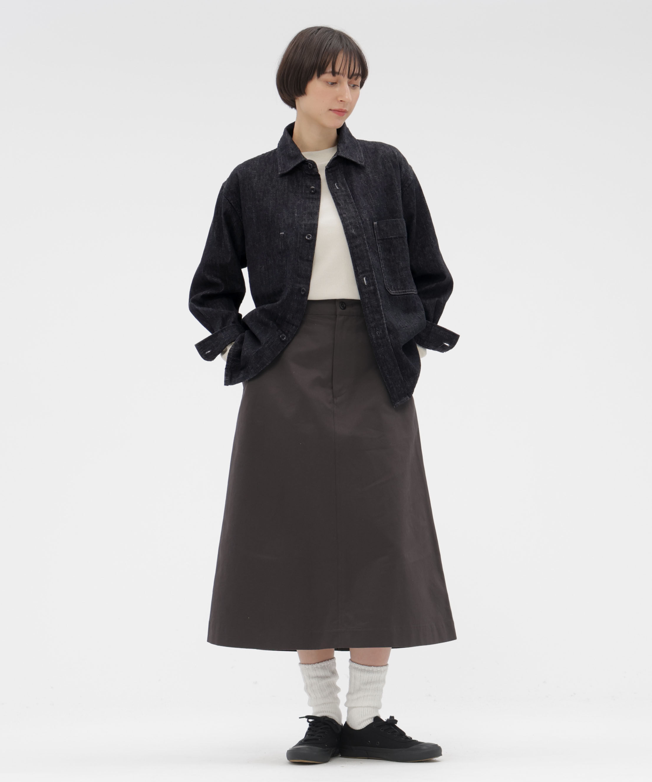 MHL.「CANTON BLACK LIGHT DENIM SHIRT」|シャツ・ブラウス|