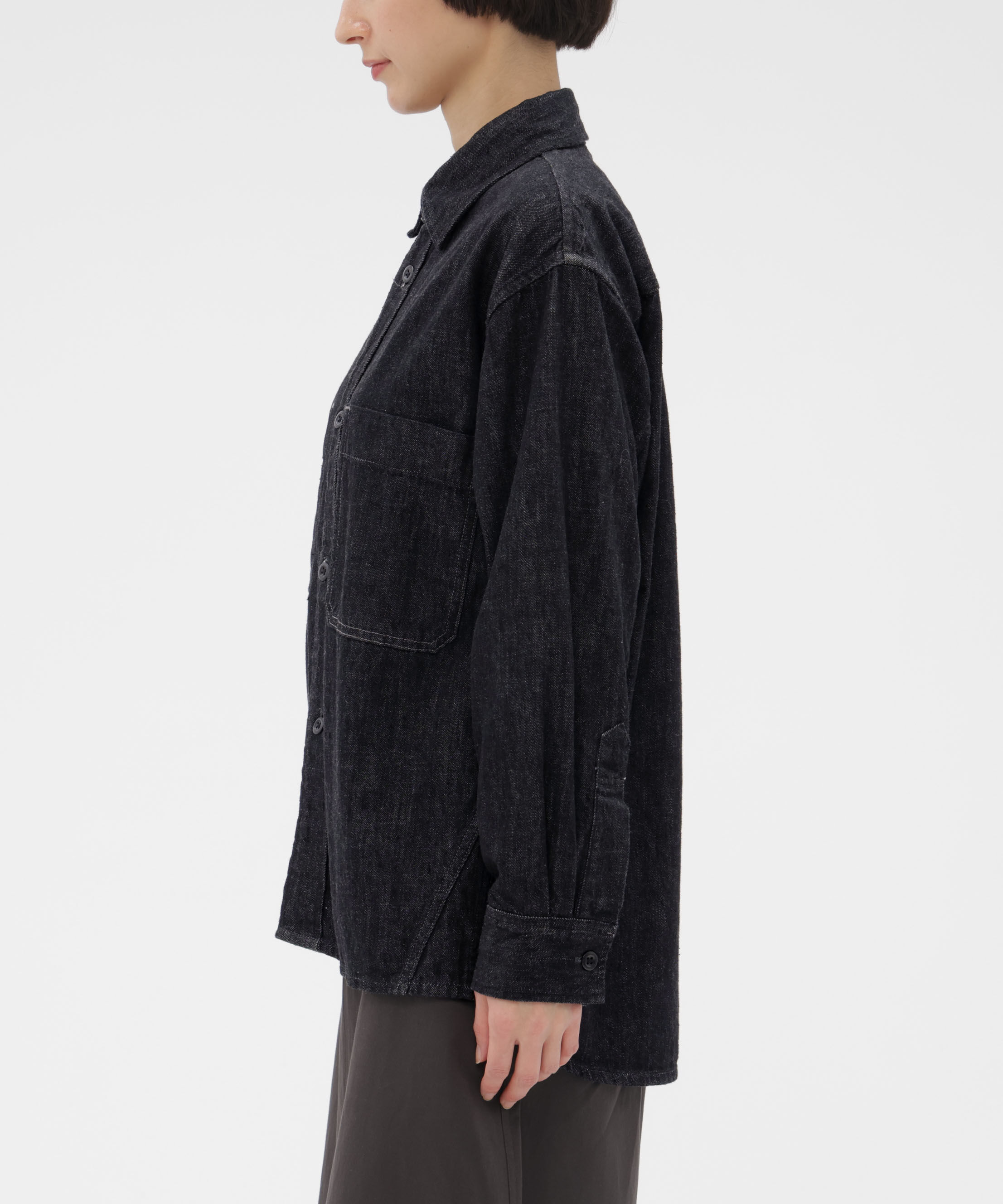 MHL.「CANTON BLACK LIGHT DENIM SHIRT」|シャツ・ブラウス|