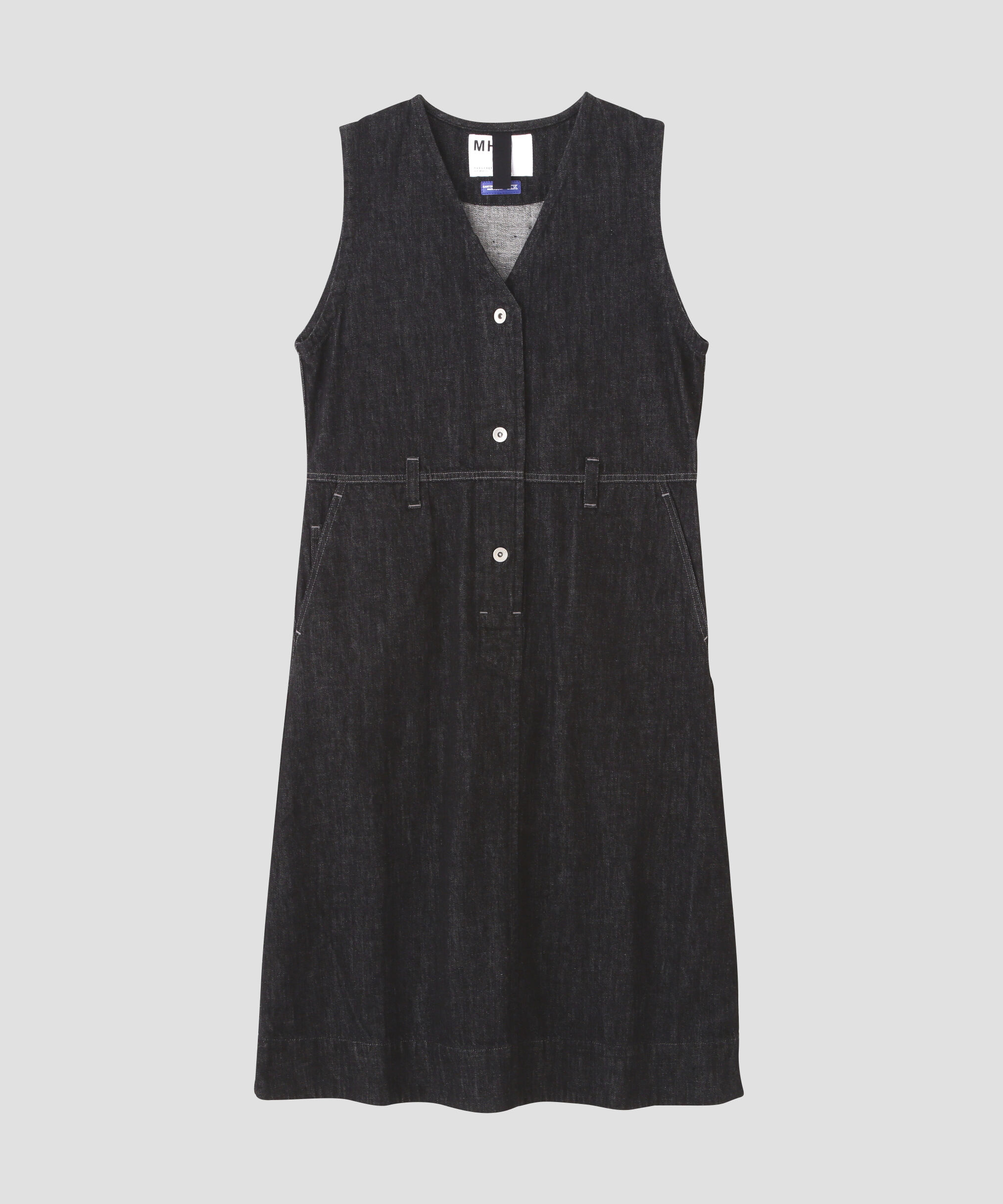 MHL.「CANTON BLACK LIGHT DENIM DRESS」|ワンピース|