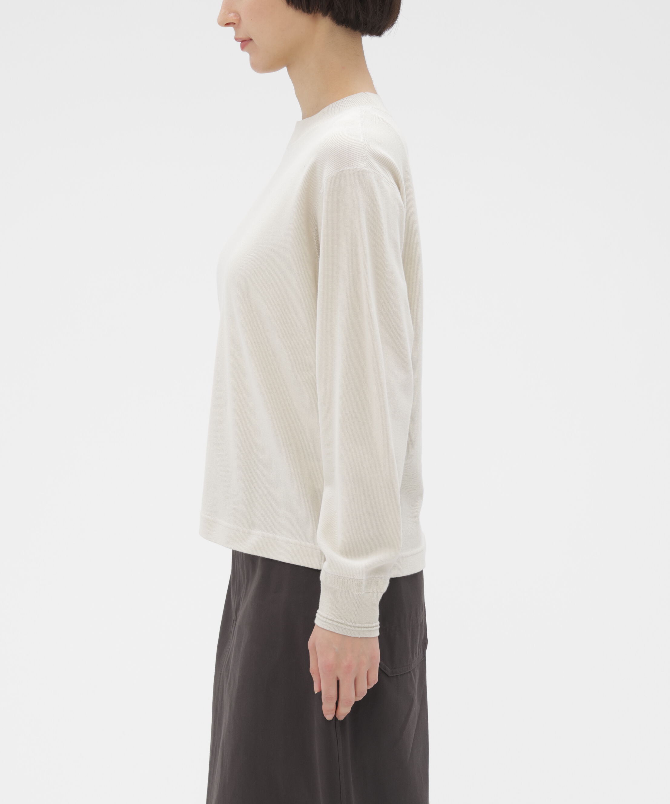 MHL.「FINE COTTON RIB JERSEY TOP」|Tシャツ・カットソー|
