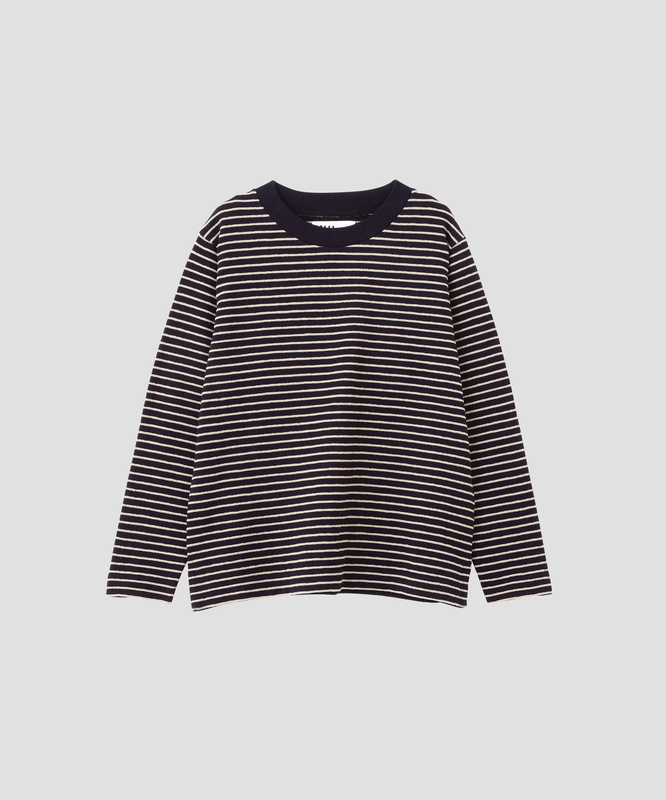 MHL.「TEXTURED COTTON STRIPE TOP」|Tシャツ・カットソー|