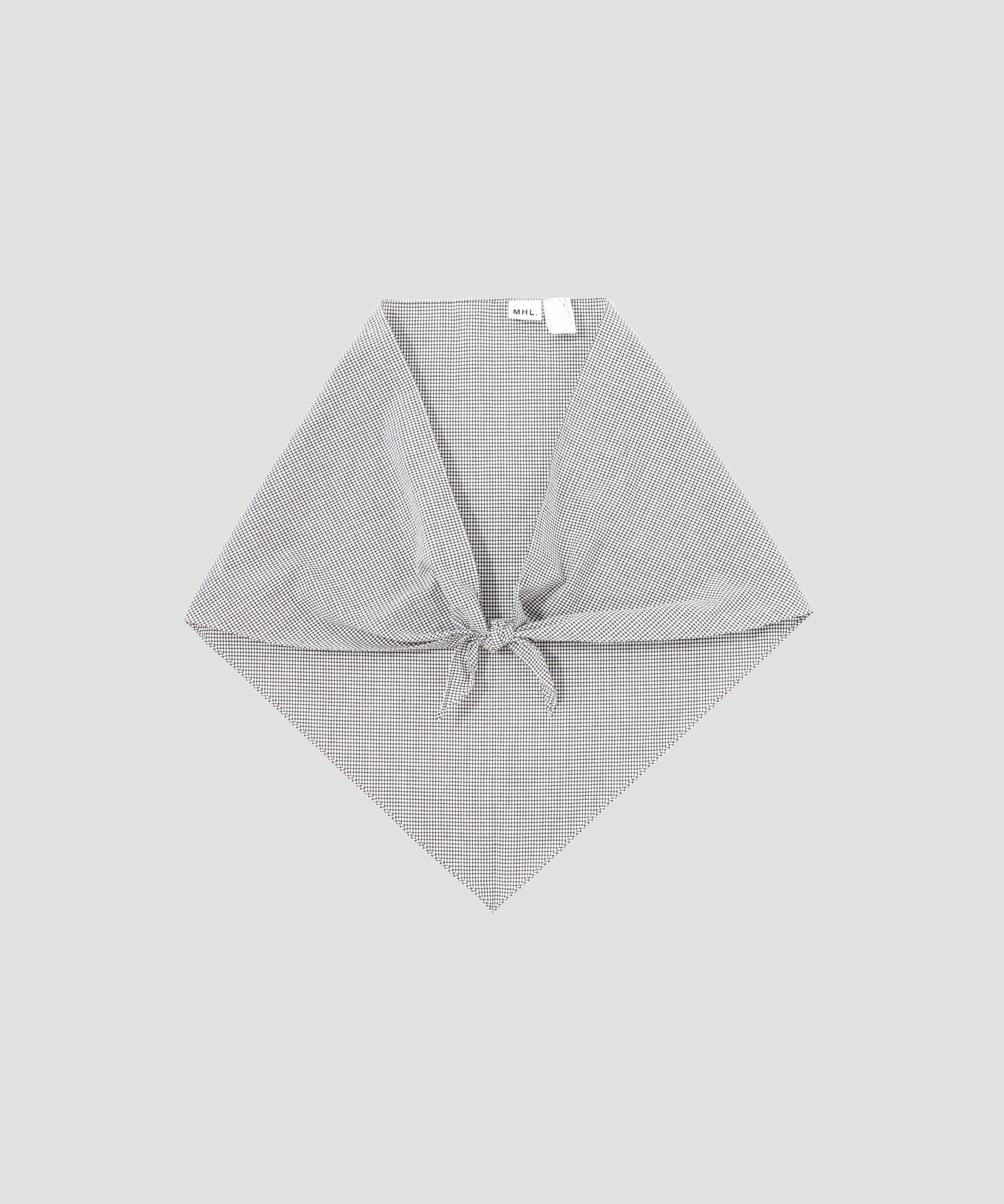 MHL.「TINY GINGHAM COTTON SCARF」|バンダナ・スカーフ|BLACK
