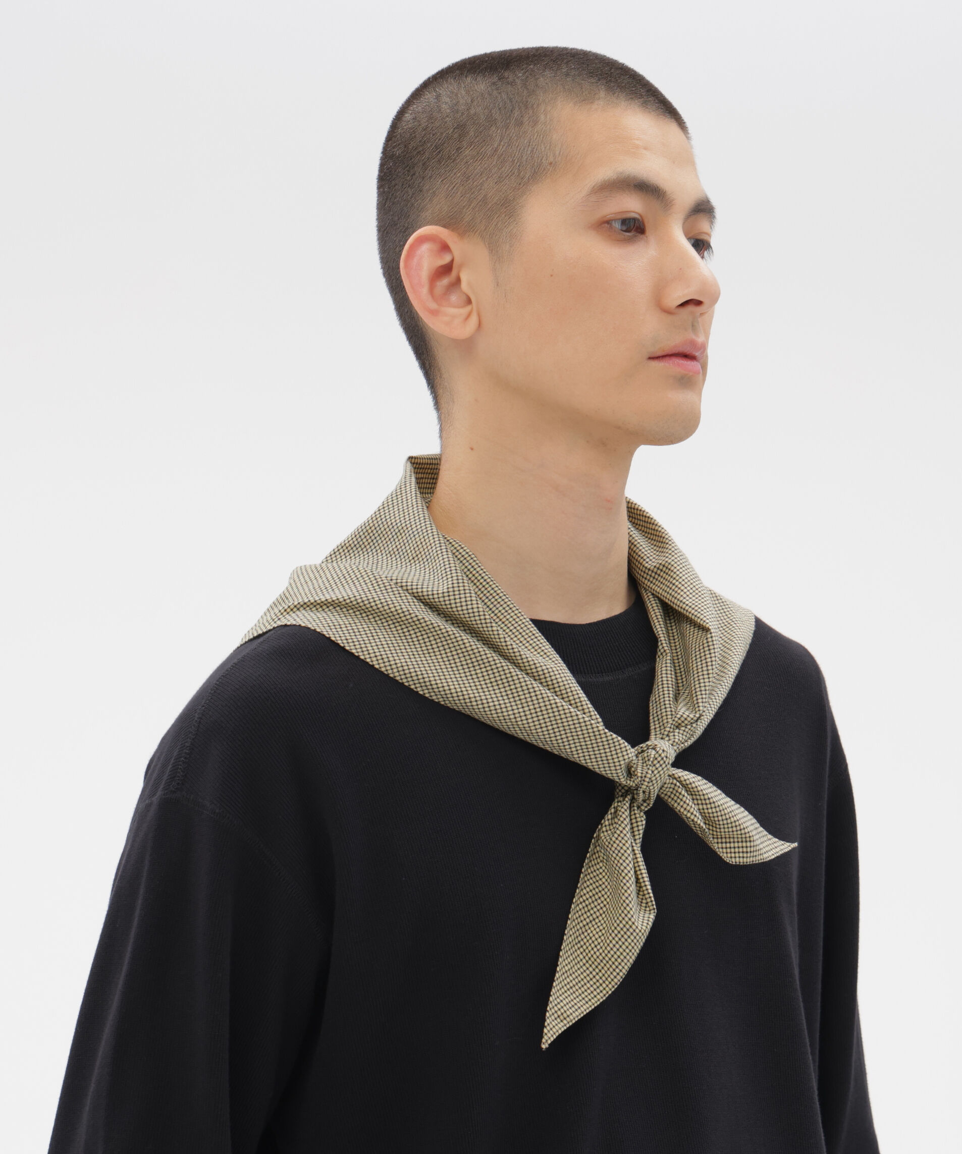 MHL.「TINY GINGHAM COTTON SCARF」|バンダナ・スカーフ|