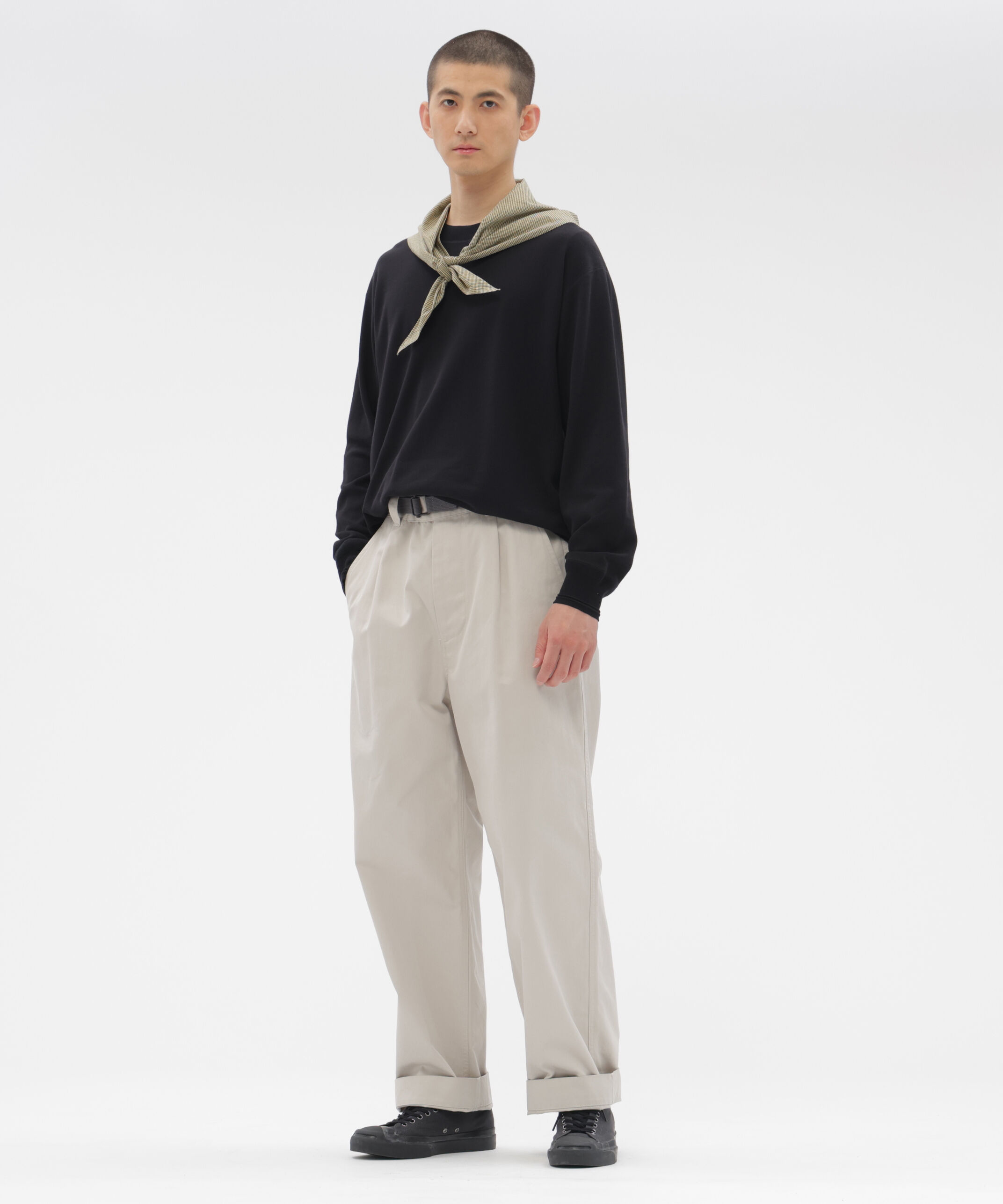 MHL.「TINY GINGHAM COTTON SCARF」|バンダナ・スカーフ|