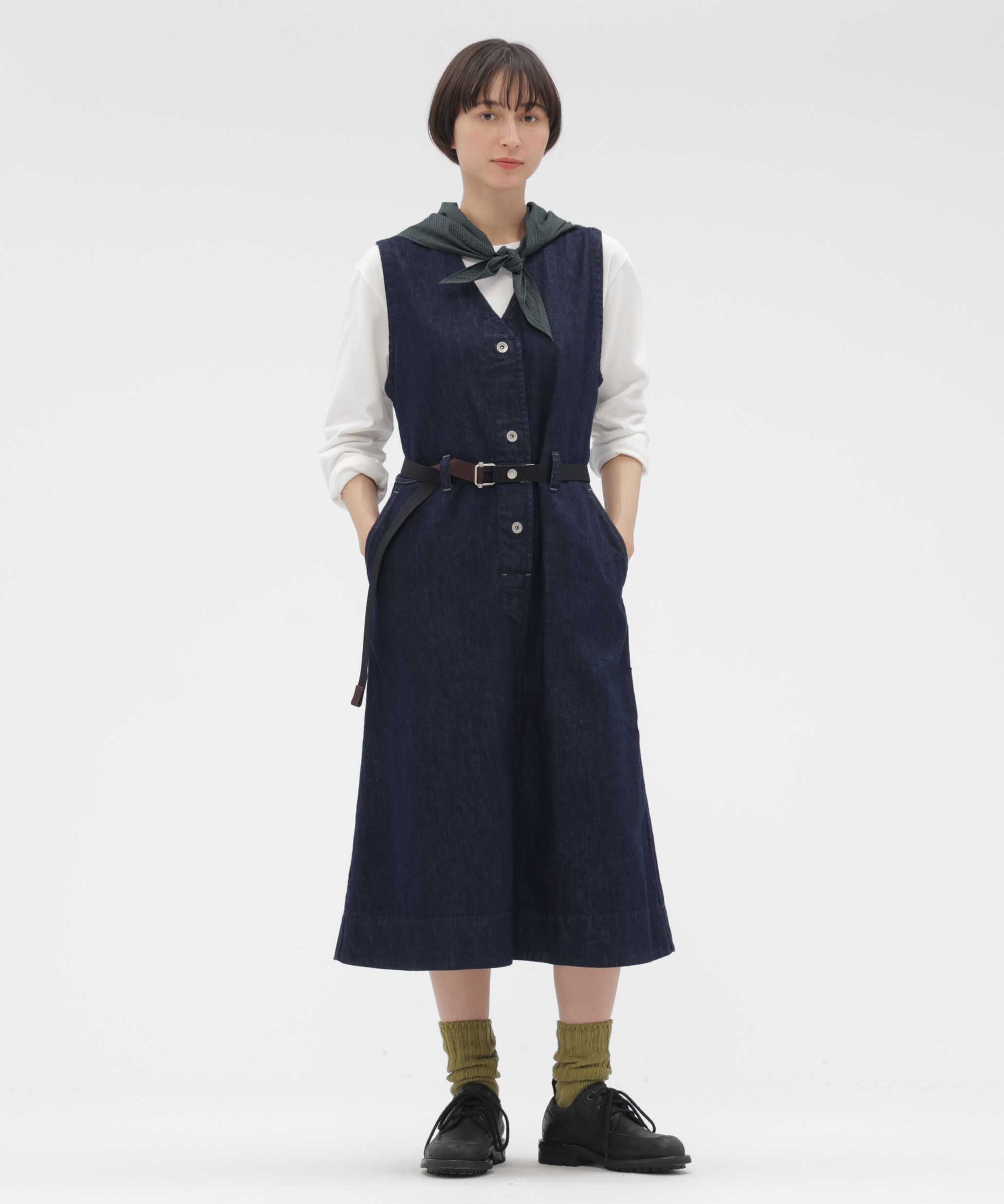 MHL.「TINY GINGHAM COTTON SCARF」|バンダナ・スカーフ|