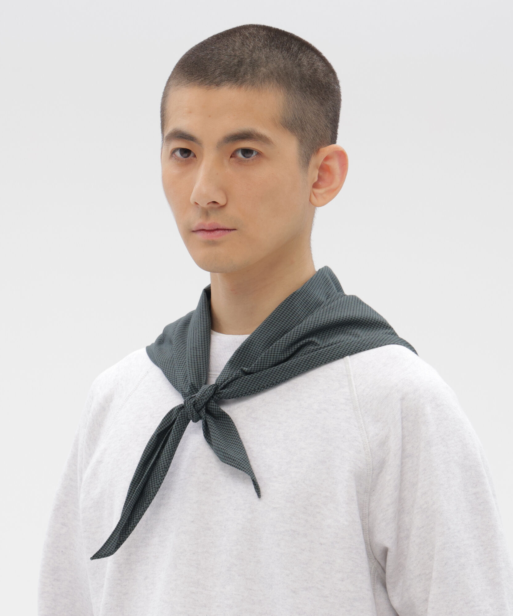 MHL.「TINY GINGHAM COTTON SCARF」|バンダナ・スカーフ|