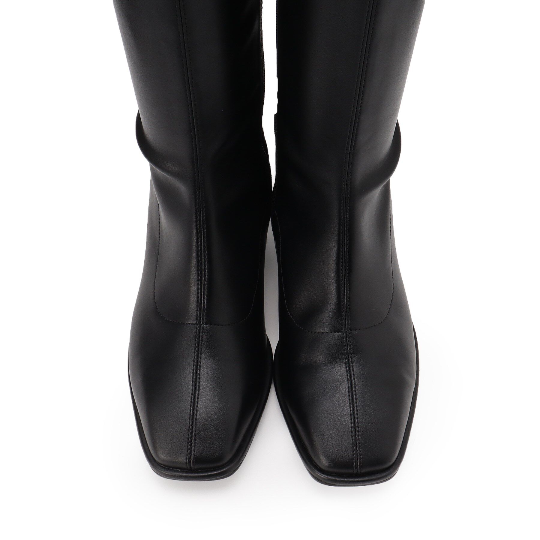 ESPERANZA「スクエアトゥロングブーツ【ロングセラー／歩きやすい／ローヒール／ストレッチ／サイドジップ／着脱簡単／」|ショートブーツ|