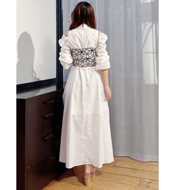 MERCURYDUO「2WAYトランスフォームシャツワンピース」|ワンピース|