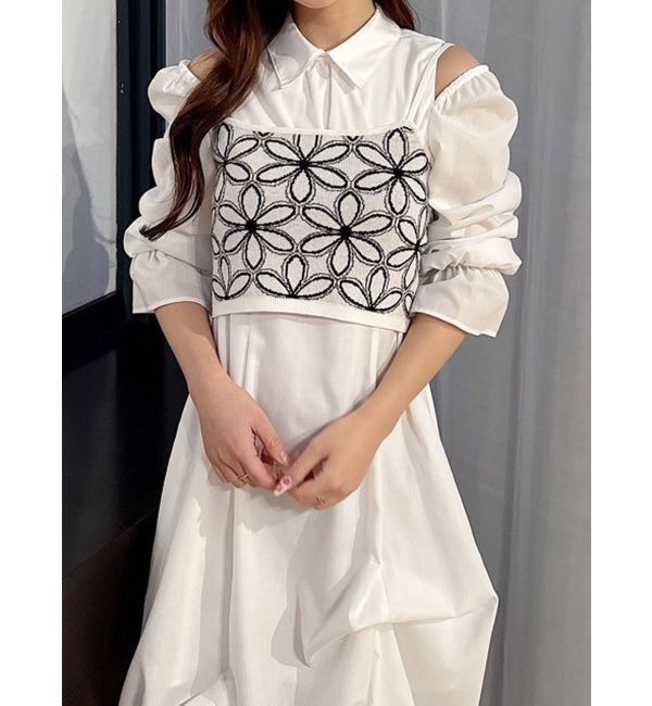 MERCURYDUO「2WAYトランスフォームシャツワンピース」|ワンピース|