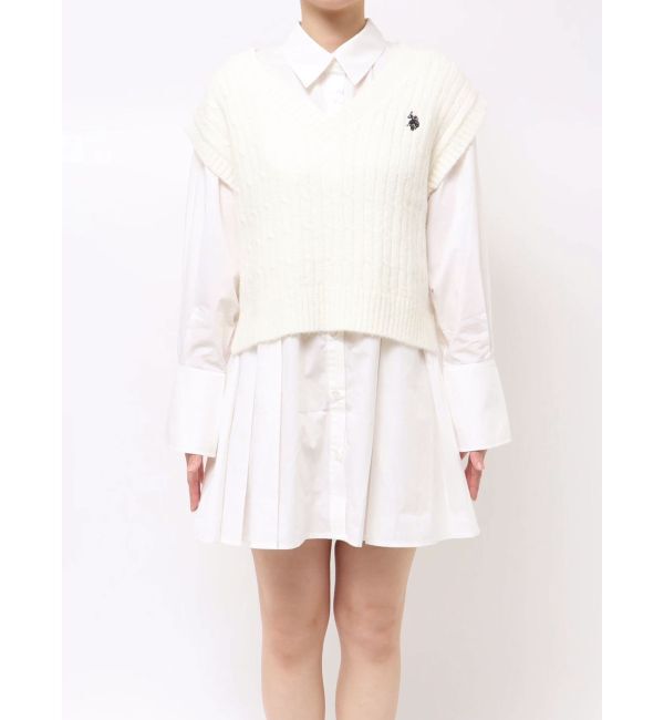 MERCURYDUO「U.S. POLO ASSN.別注 ベストセットシャツミニワンピース」|ワンピース|