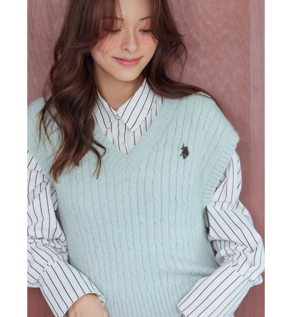 MERCURYDUO「U.S. POLO ASSN.別注 ベストセットシャツミニワンピース」|ワンピース|