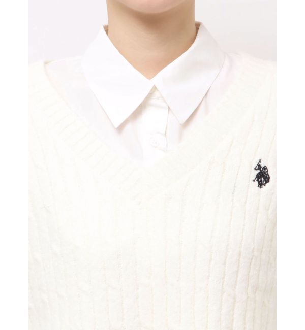 MERCURYDUO「U.S. POLO ASSN.別注 ベストセットシャツミニワンピース」|ワンピース|