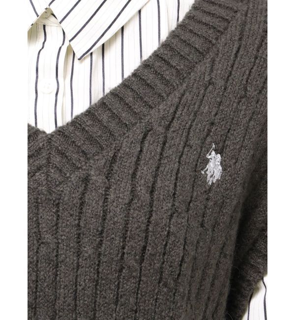 MERCURYDUO「U.S. POLO ASSN.別注 ベストセットシャツミニワンピース」|ワンピース|