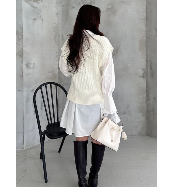 MERCURYDUO「U.S. POLO ASSN.別注 ベストセットシャツミニワンピース」|ワンピース|