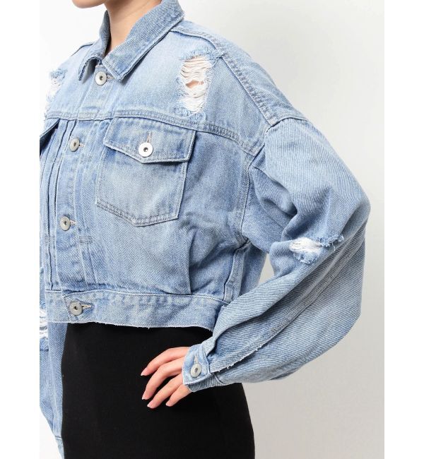 GYDA「ダメージSOFTデニムGジャン」|ブルゾン・スタジャン|