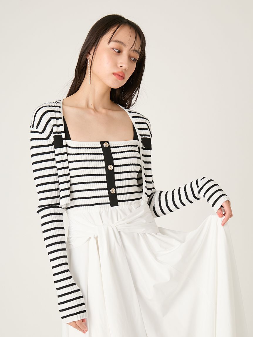 FRAY I.D「ポケットディテールクロップドリブカーディガン」|カーディガン|