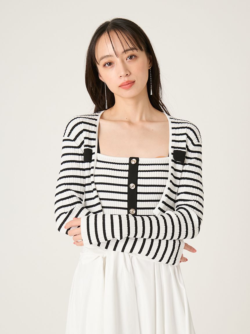 FRAY I.D「ポケットディテールクロップドリブカーディガン」|カーディガン|