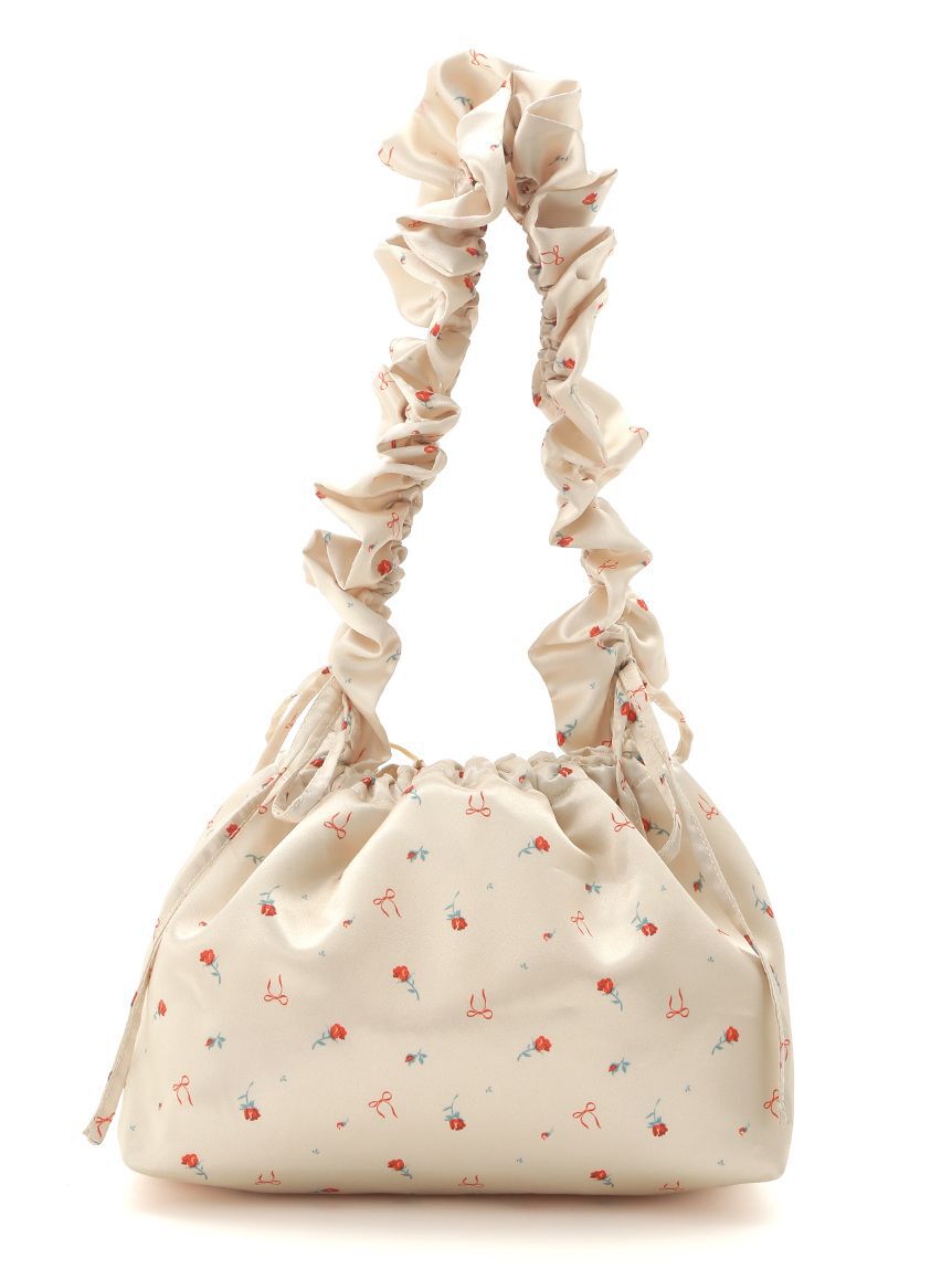 LILY BROWN Lingerie「【LILY BROWN Lingerie】サテンバケットバッグ～プティ ローズ～」|ハンドバッグ|