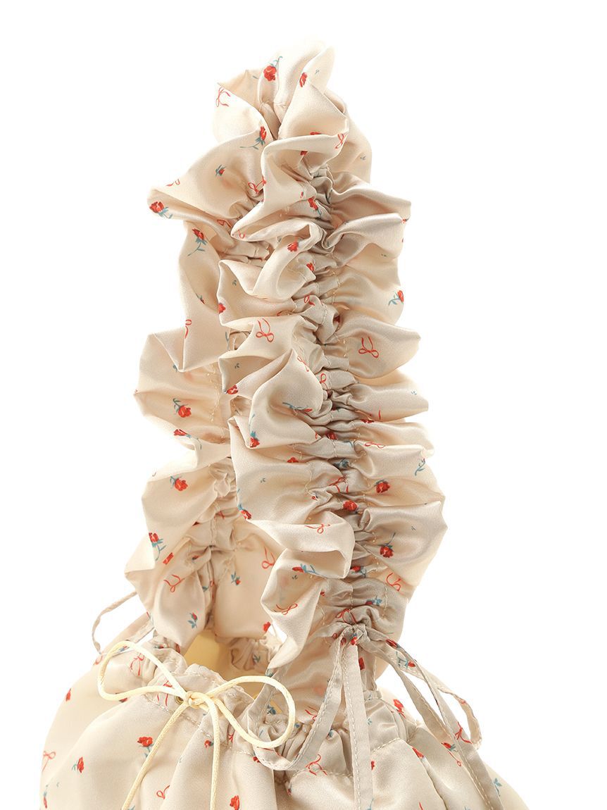 LILY BROWN Lingerie「【LILY BROWN Lingerie】サテンバケットバッグ～プティ ローズ～」|ハンドバッグ|