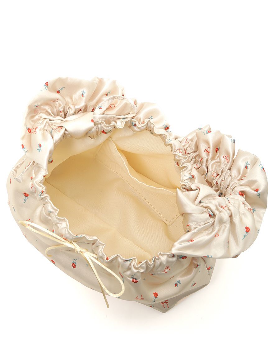 LILY BROWN Lingerie「【LILY BROWN Lingerie】サテンバケットバッグ～プティ ローズ～」|ハンドバッグ|