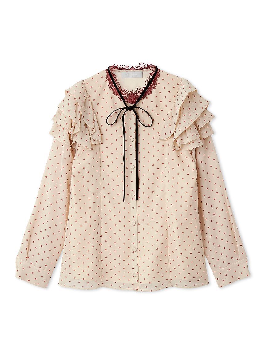 CELFORD「【洗える】ハートドットプリントブラウス」|シャツ・ブラウス|