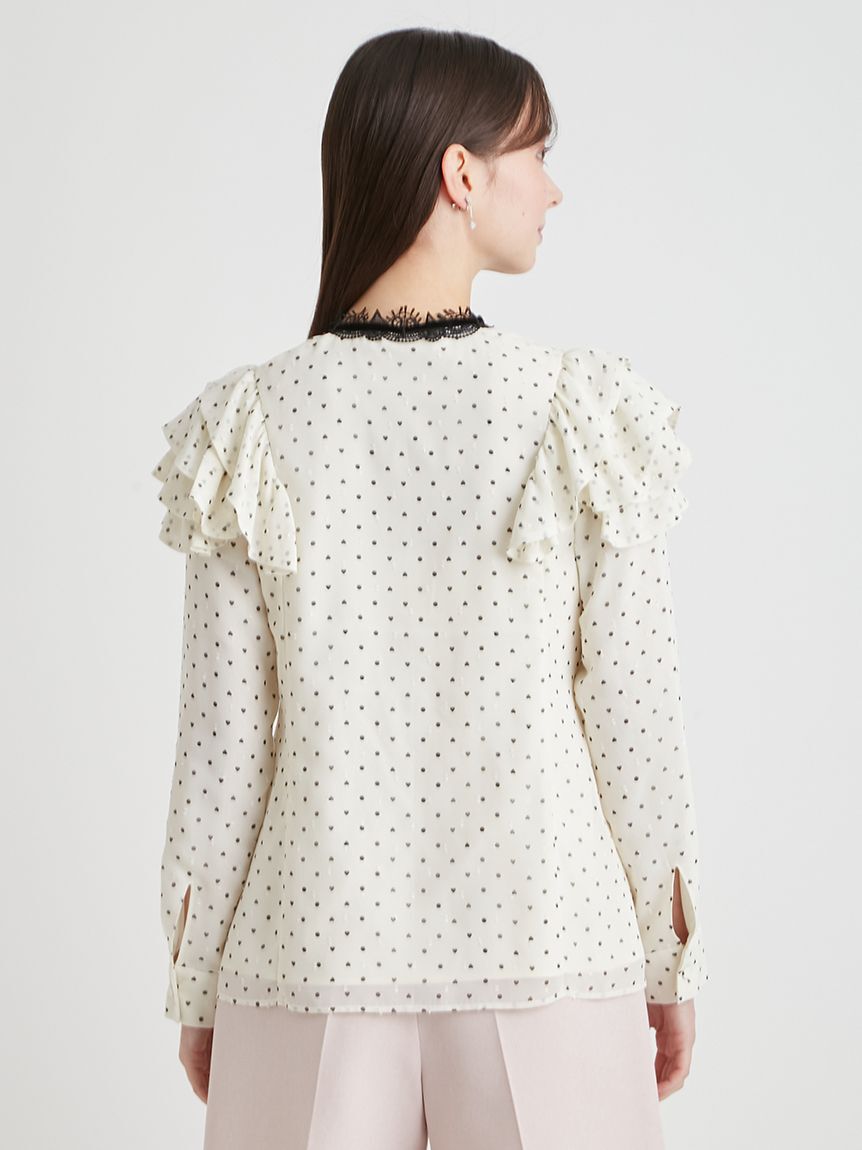 CELFORD「【洗える】ハートドットプリントブラウス」|シャツ・ブラウス|