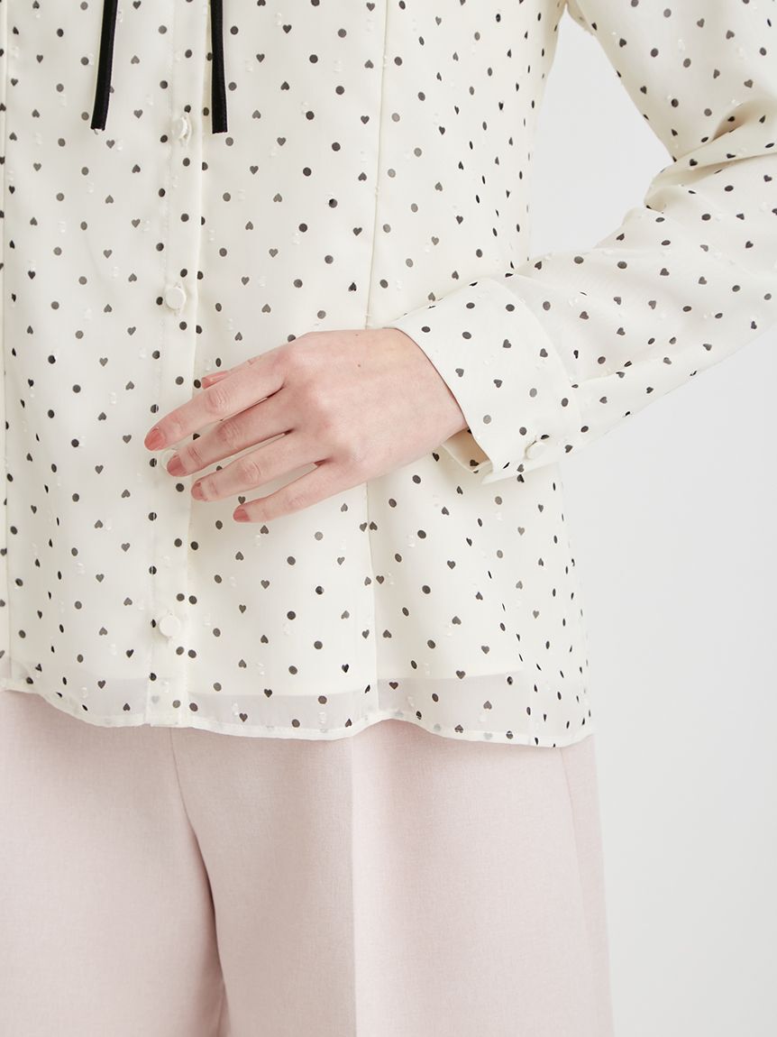 CELFORD「【洗える】ハートドットプリントブラウス」|シャツ・ブラウス|