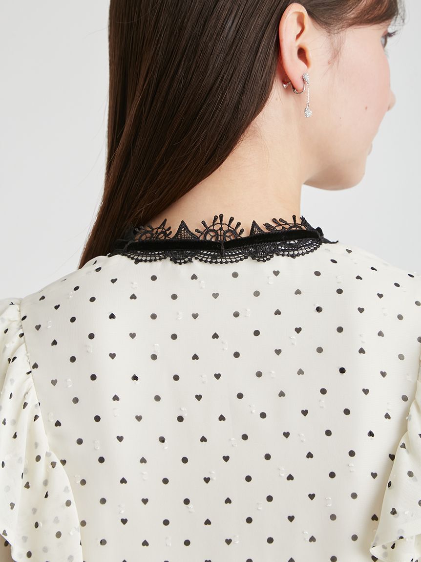 CELFORD「【洗える】ハートドットプリントブラウス」|シャツ・ブラウス|