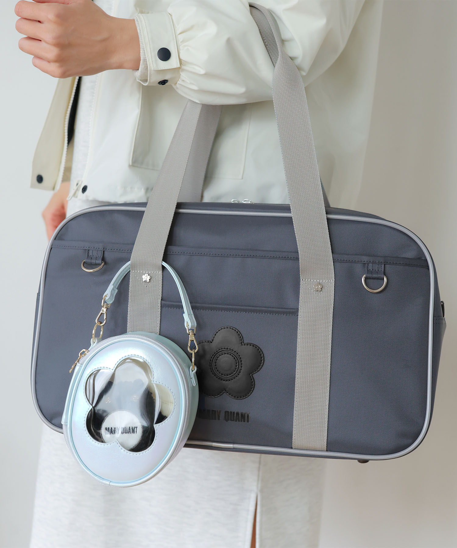 MARY QUANT「ナイロンデイジーパッチ スクールバッグ」|トートバッグ|