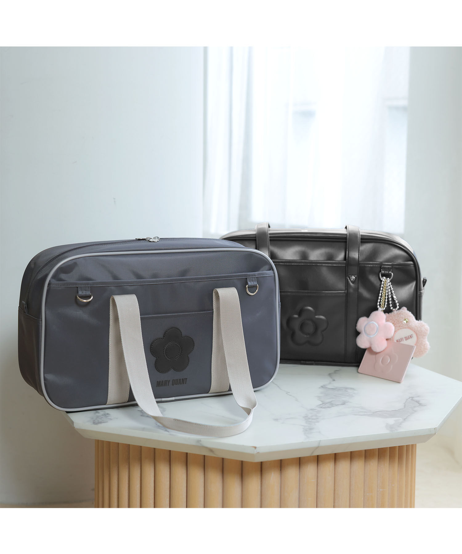 MARY QUANT「ナイロンデイジーパッチ スクールバッグ」|トートバッグ|