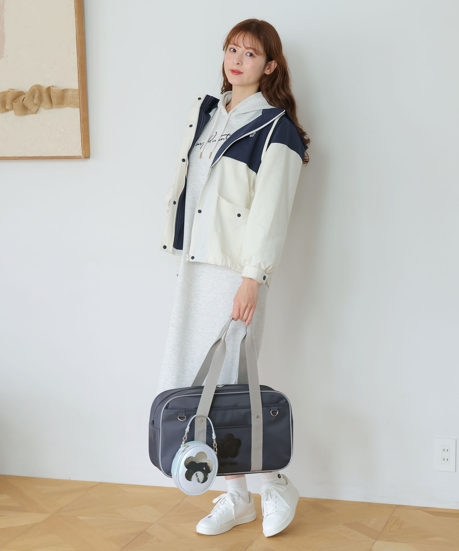 MARY QUANT「ナイロンデイジーパッチ スクールバッグ」|トートバッグ|