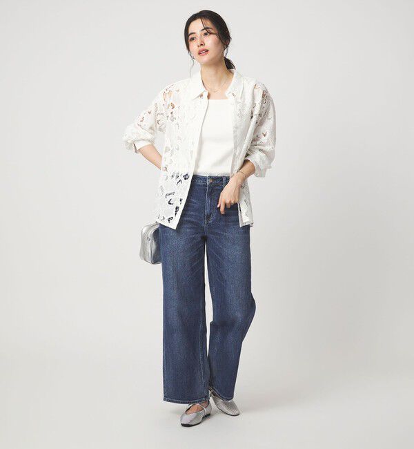 UNITED ARROWS green label relaxing「【別注】＜Healthy DENIM＞ストレート ワイド デニムパンツ ミッドライズ 」|デニム|