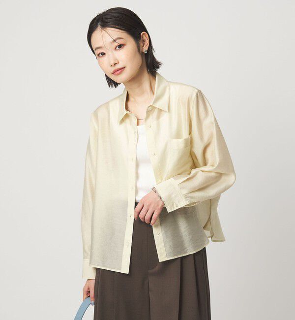 UNITED ARROWS green label relaxing「エアリー シアー ロングスリーブ シャツ ウォッシャブル 接触冷感」|シャツ・ブラウス|