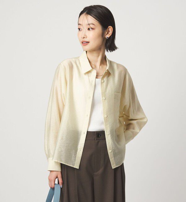 UNITED ARROWS green label relaxing「エアリー シアー ロングスリーブ シャツ ウォッシャブル 接触冷感」|シャツ・ブラウス|