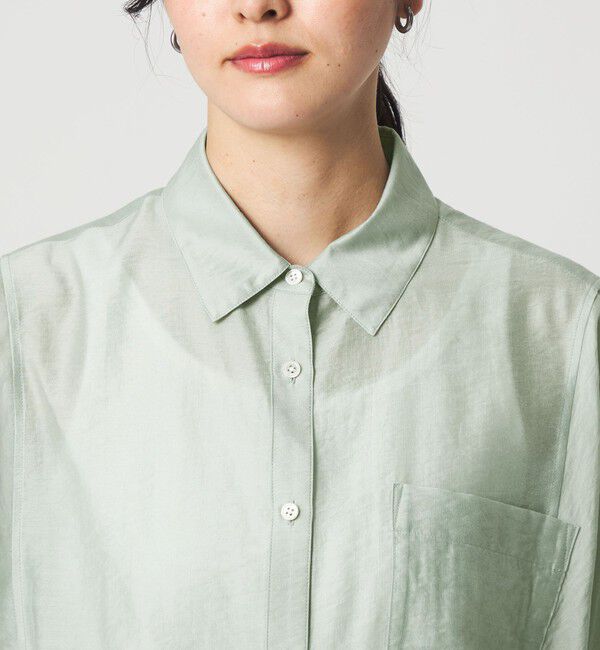 UNITED ARROWS green label relaxing「エアリー シアー ロングスリーブ シャツ ウォッシャブル 接触冷感」|シャツ・ブラウス|