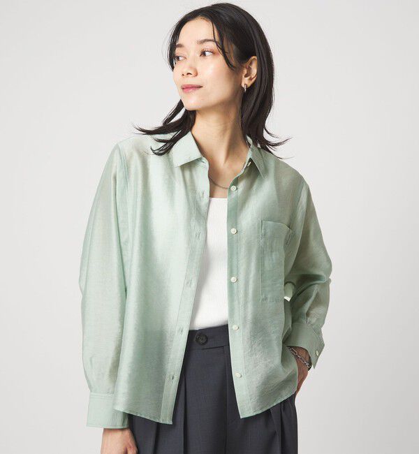 UNITED ARROWS green label relaxing「エアリー シアー ロングスリーブ シャツ ウォッシャブル 接触冷感」|シャツ・ブラウス|