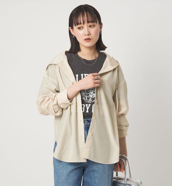 UNITED ARROWS green label relaxing「フード シャツ UVカット 接触冷感」|シャツ・ブラウス|