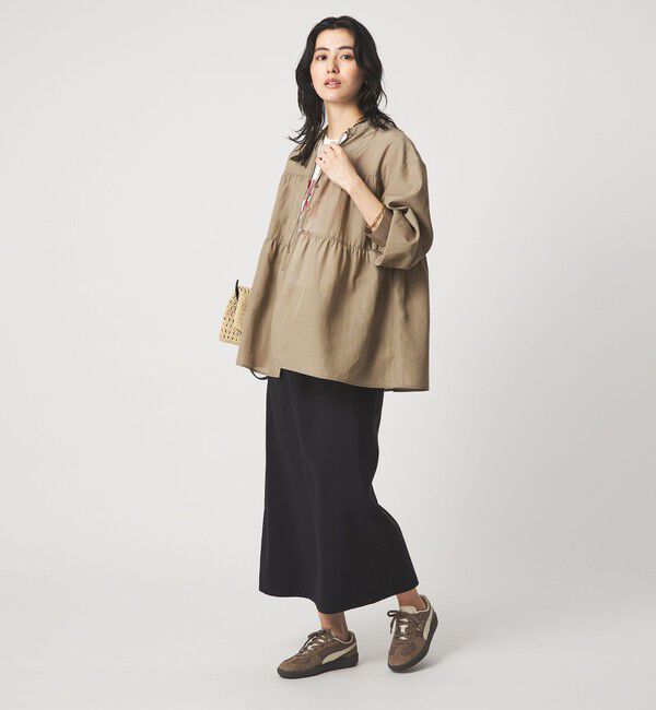 UNITED ARROWS green label relaxing「ボリューム ギャザー ハオリ ブラウス UVカット 接触冷感」|シャツ・ブラウス|