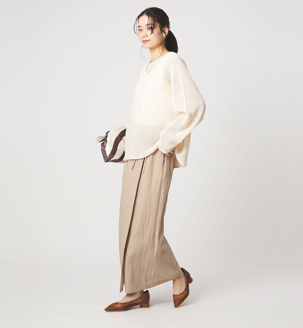 UNITED ARROWS green label relaxing「ペーパー ニット プルオーバー ウォッシャブル」|ニット・セーター|