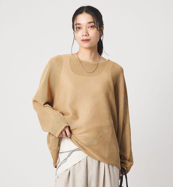 UNITED ARROWS green label relaxing「ペーパー ニット プルオーバー ウォッシャブル」|ニット・セーター|