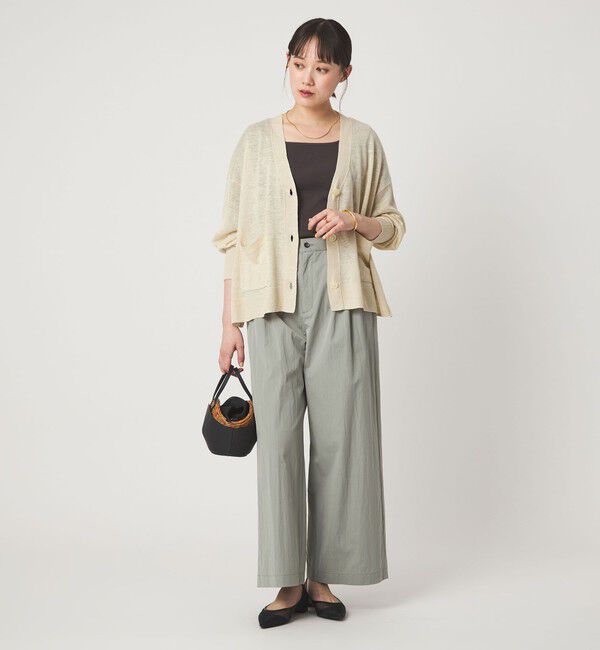 UNITED ARROWS green label relaxing「フレンチリネン Vネック カーディガン ウォッシャブル」|カーディガン|