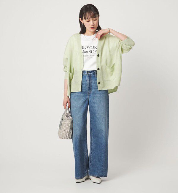 UNITED ARROWS green label relaxing「フレンチリネン Vネック カーディガン ウォッシャブル」|カーディガン|