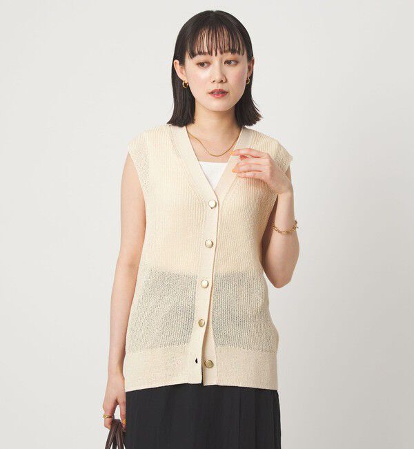 UNITED ARROWS green label relaxing「ペーパー ニット ジレ ウォッシャブル」|ベスト・ジレ|NATURAL