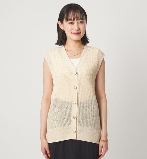 UNITED ARROWS green label relaxing「ペーパー ニット ジレ ウォッシャブル」|ベスト・ジレ|