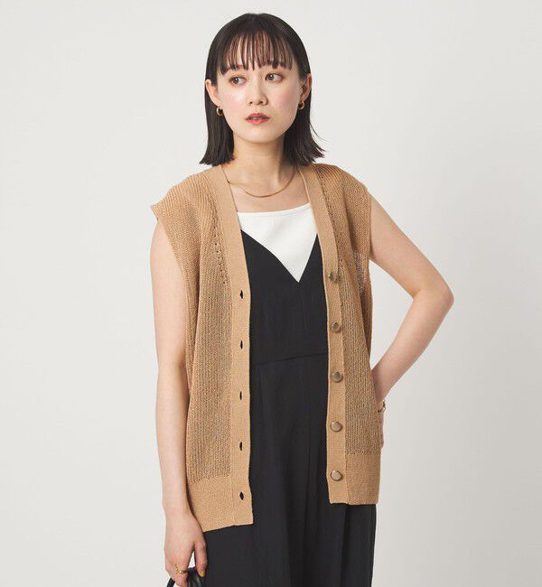 UNITED ARROWS green label relaxing「ペーパー ニット ジレ ウォッシャブル」|ベスト・ジレ|