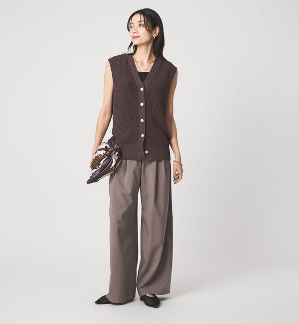 UNITED ARROWS green label relaxing「ペーパー ニット ジレ ウォッシャブル」|ベスト・ジレ|