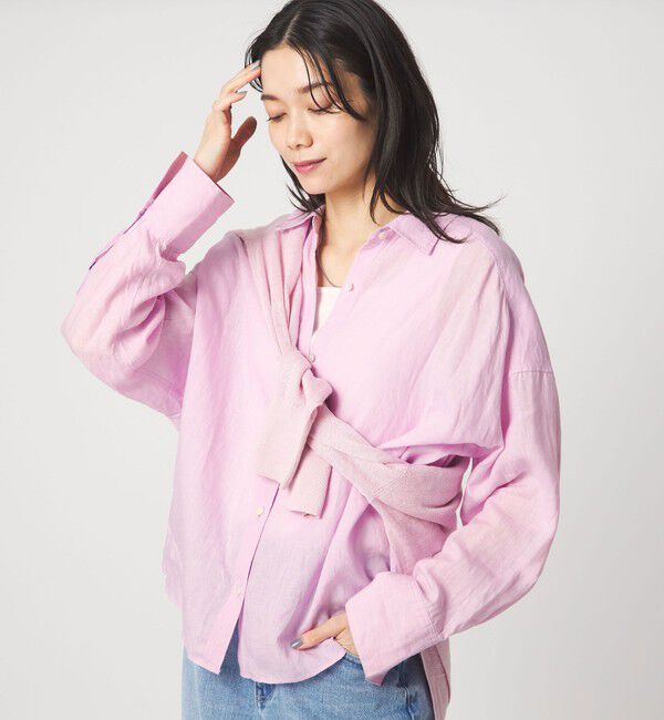 UNITED ARROWS green label relaxing「【結論シリーズ】リネンバランスシャツ［size SHORTあり］」|シャツ・ブラウス|