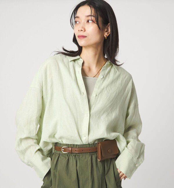 UNITED ARROWS green label relaxing「【結論シリーズ】リネンバランスシャツ［size SHORTあり］」|シャツ・ブラウス|